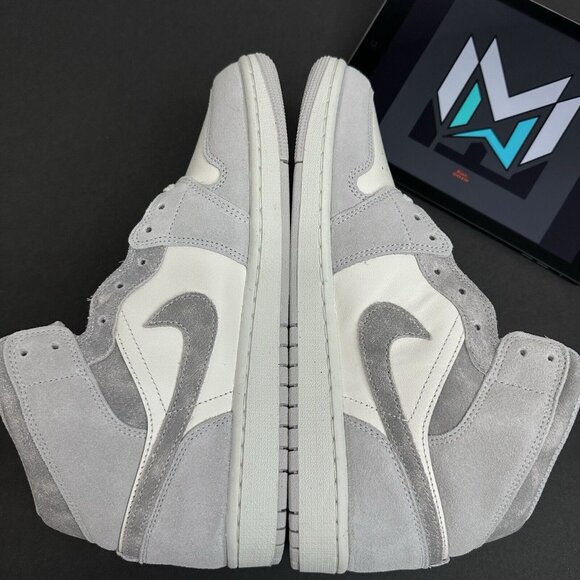 Nike Air Jordan 1 Mid SE \'Smoke Grey\' White Grey Shoes FQ7720-002 Men’s Sizes main image 9